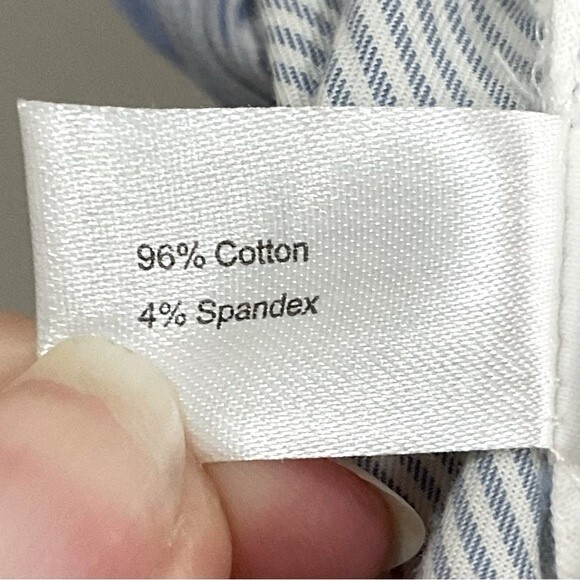 Peter Millar Summer Pinstripe Shorts Flat Front Sz 42 Blue & White Stripe Preppy - Picture 4 of 5